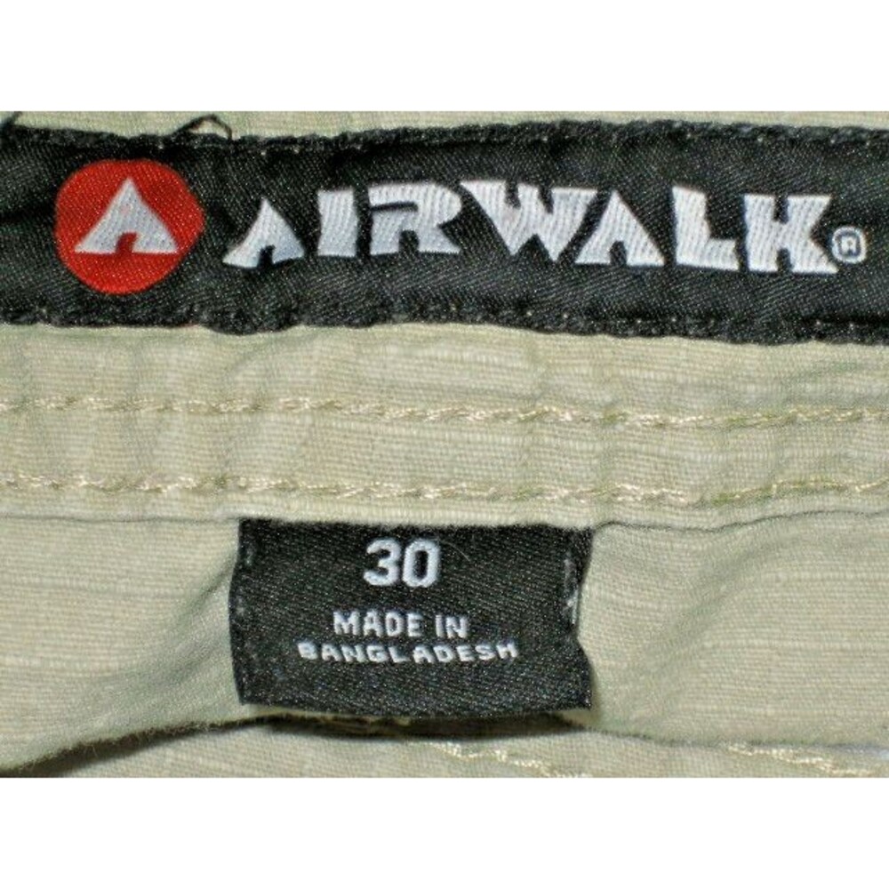 Mens Airwalk Tan Ripstop Cotton Flat Front Board Casual Shorts sz 30x10 - Picture 6 of 6